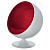 Кресло-шар белое с красным Eero Ball Chair