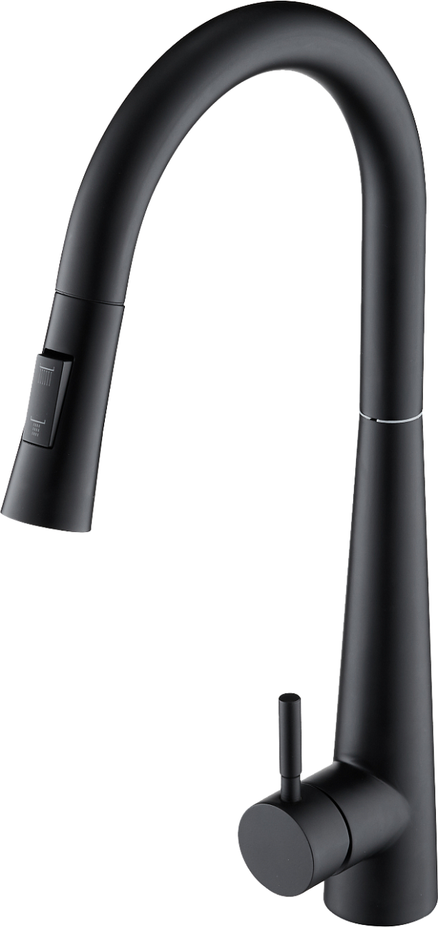 Смеситель для кухни однорычажный черный Domaci "Равенна" D99-007b - изображение 6
