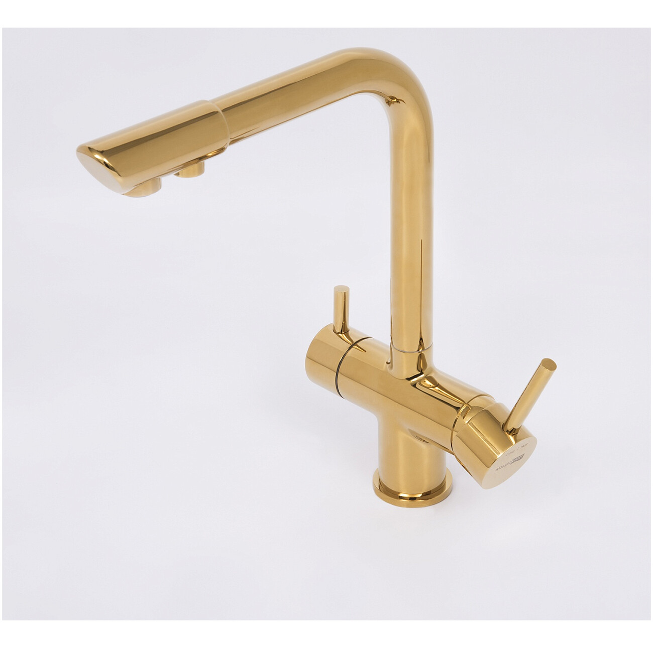 Смеситель для кухни под фильтр из латуни золотой Wasserkraft A8377 - изображение 4