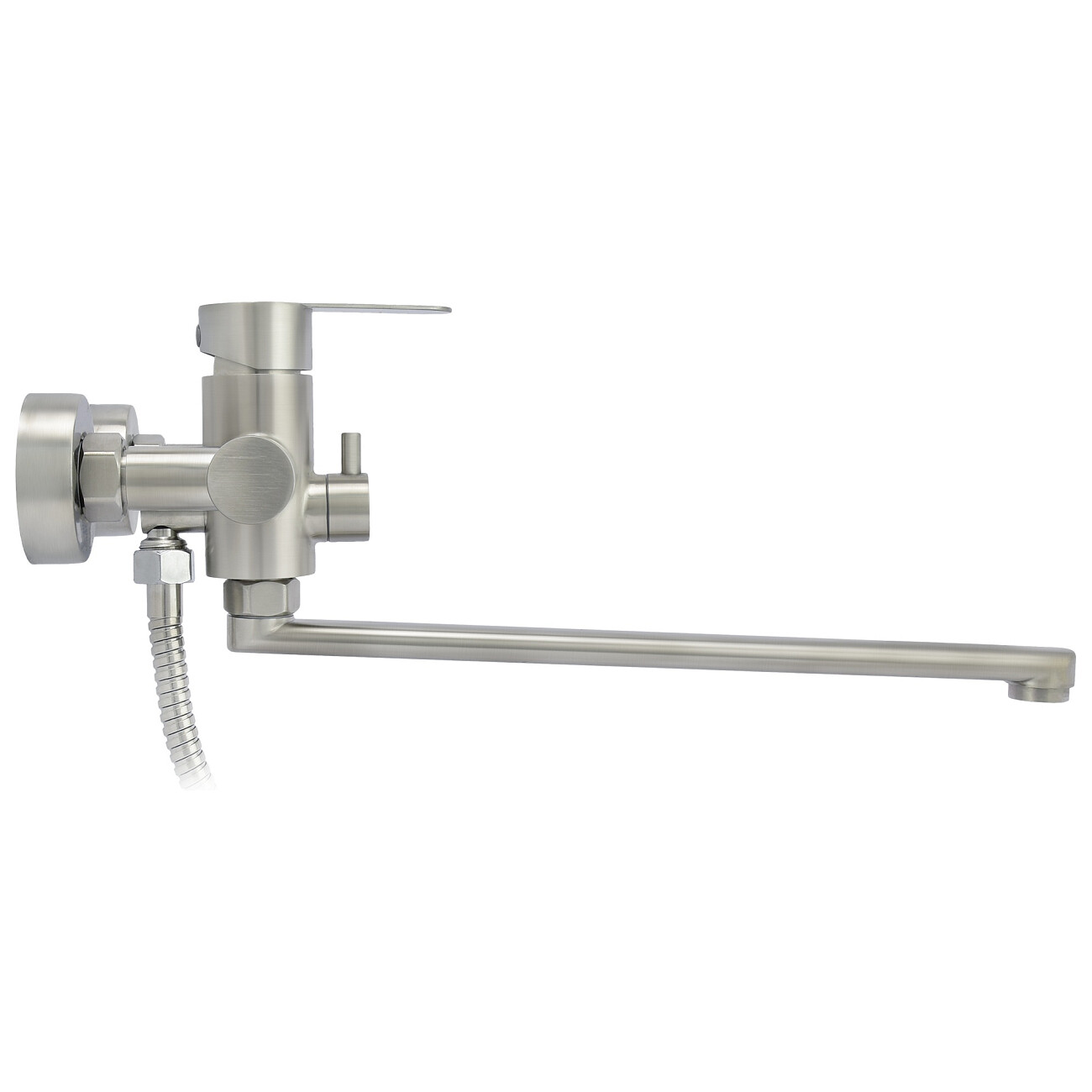 Смеситель для ванны однорычажный с душевым гарнитуром сталь Juguni Luxe Parus 0402.453 - изображение 10