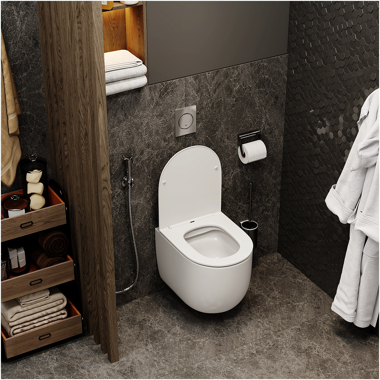 Унитаз подвесной безободковый белый Cerutti SPA Oglio Aria CT8909 - изображение 4