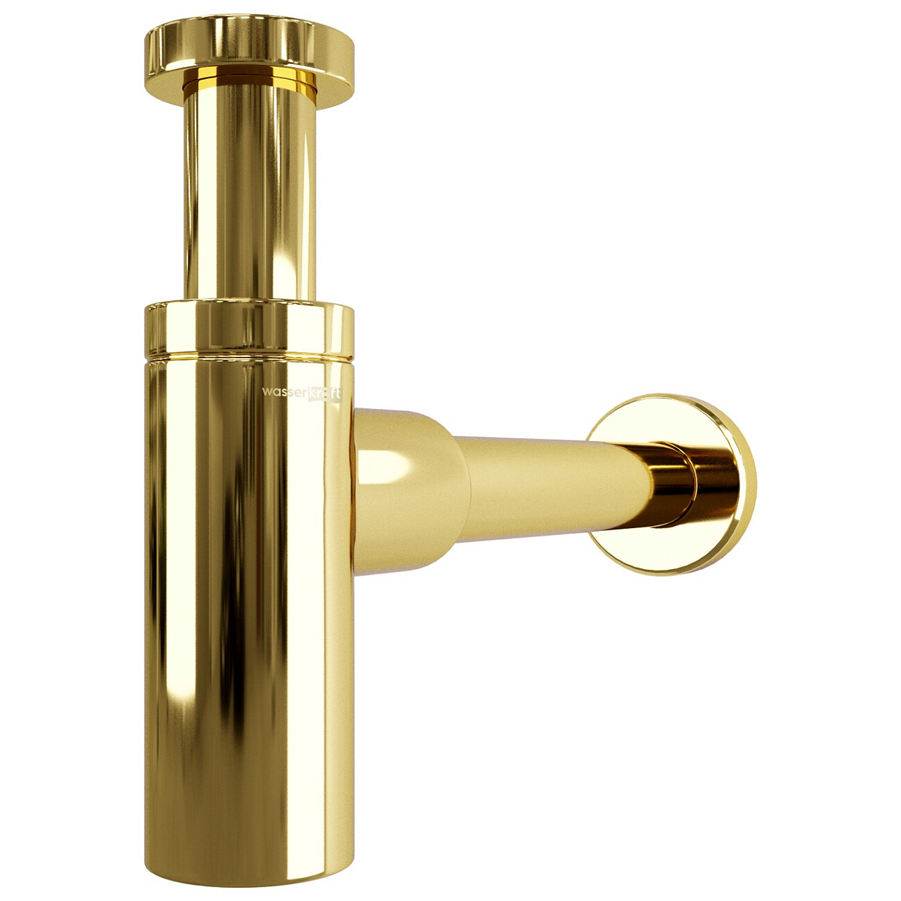 Сифон для раковины латунный глянцевое золото Wasserkraft A173 - изображение 2