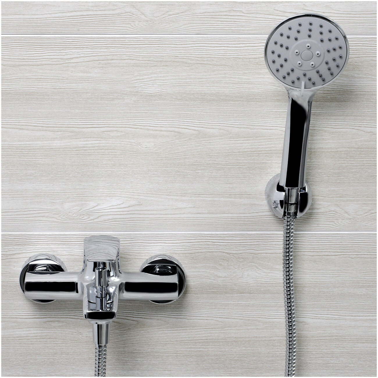 Душевой комплект с лейкой и коротким изливом хром Wasserkraft Lopau 3201 - изображение 4