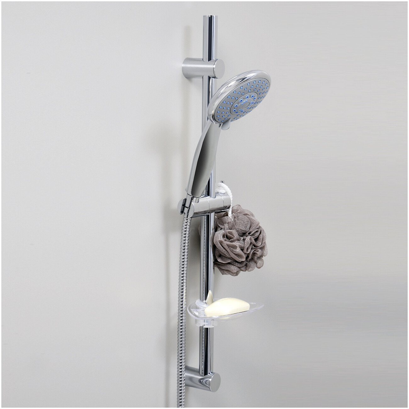 Душевая стойка с держателем и мыльницей хром Wasserkraft A004 Артикул ...