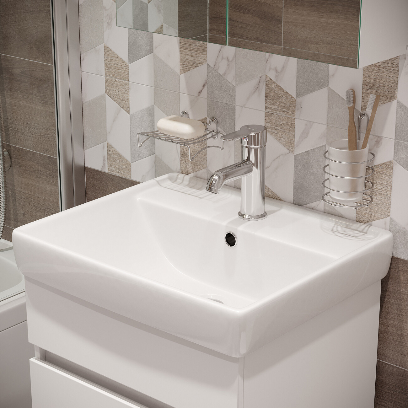 Смеситель для раковины хром Mega City MG-ZRV100 - изображение 6