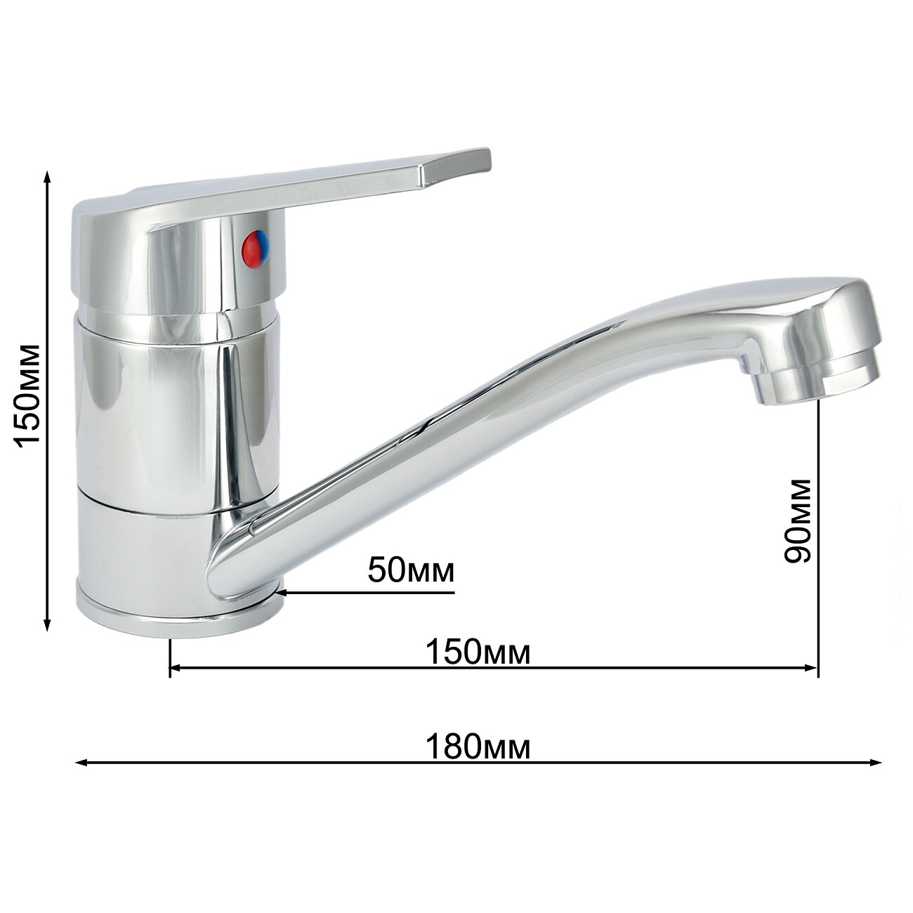 Смеситель для раковины однорычажный хром Istok life Standard 0402.410 - изображение 9