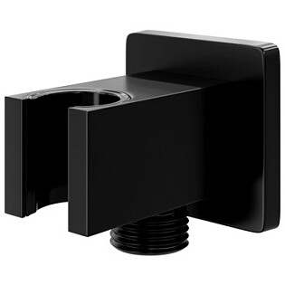 Шланговое подключение с держателем душа черное Wasserkraft A222