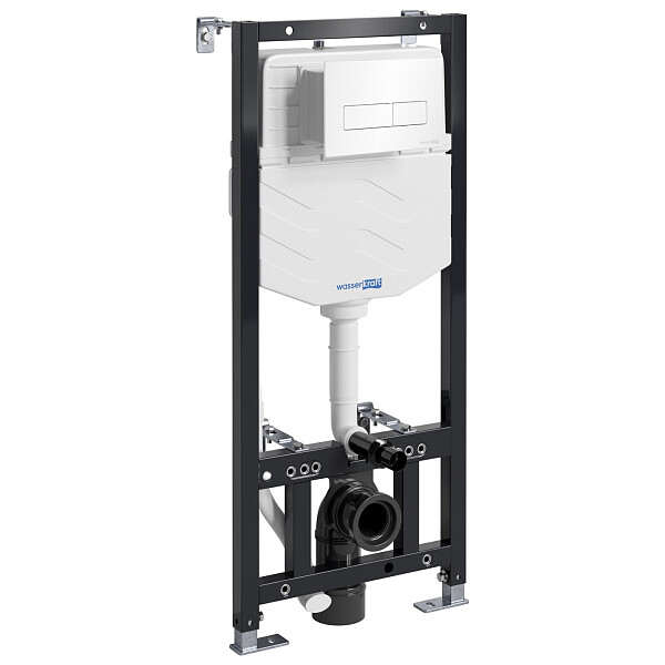 Инсталляция для подвесного унитаза с кнопкой смыва Wasserkraft Aller 10TLT.010.ME.WH03 - изображение 1
