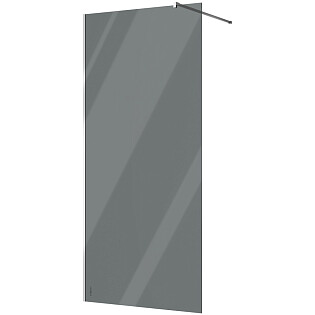 Душевая перегородка стеклянная тонированная 100 см черная, хром Stworki &quot;Берген&quot; MV-BE-100-CR-T