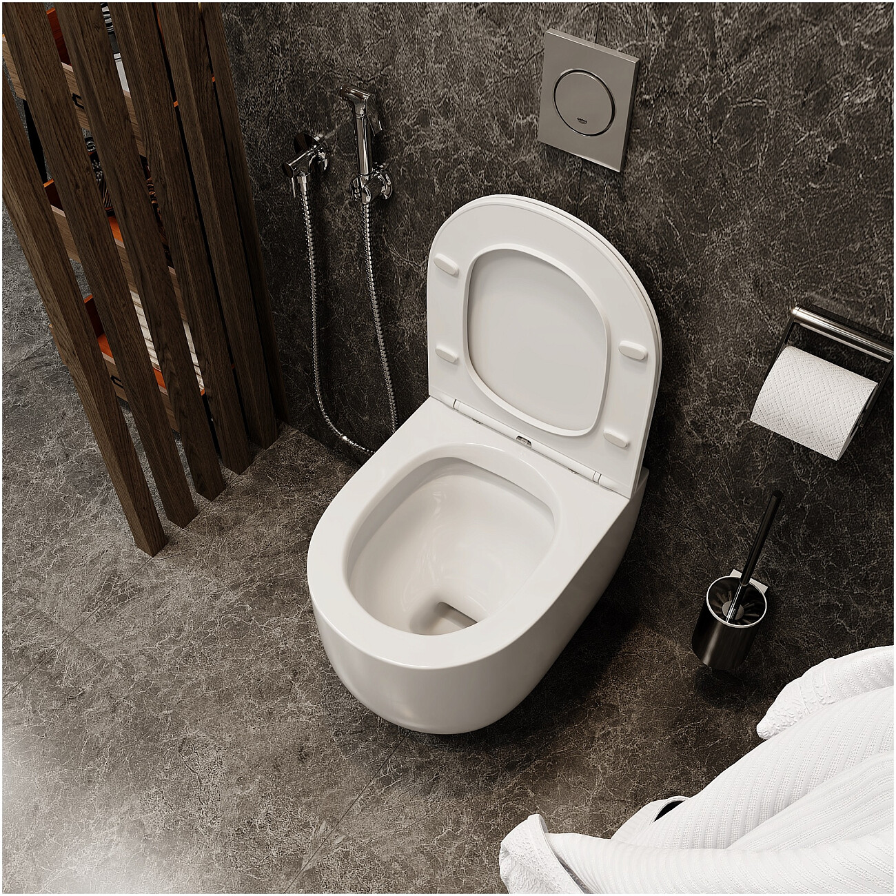 Унитаз подвесной безободковый белый Cerutti SPA Oglio Aria CT8909 - изображение 6