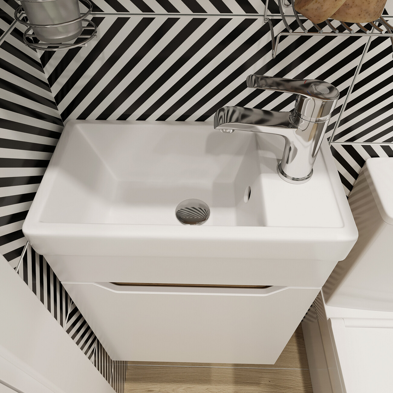 Смеситель для раковины однорычажный хром Diwo "Муром" MU-01cr - изображение 5