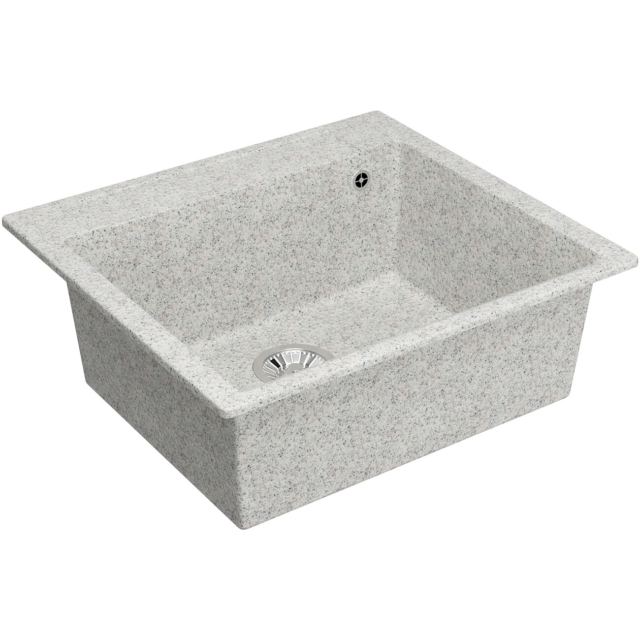 Мойка кухонная из искусственного мрамора прямоугольная 51х56 см светло-серая Domaci "Савона" PA 560 - изображение 4