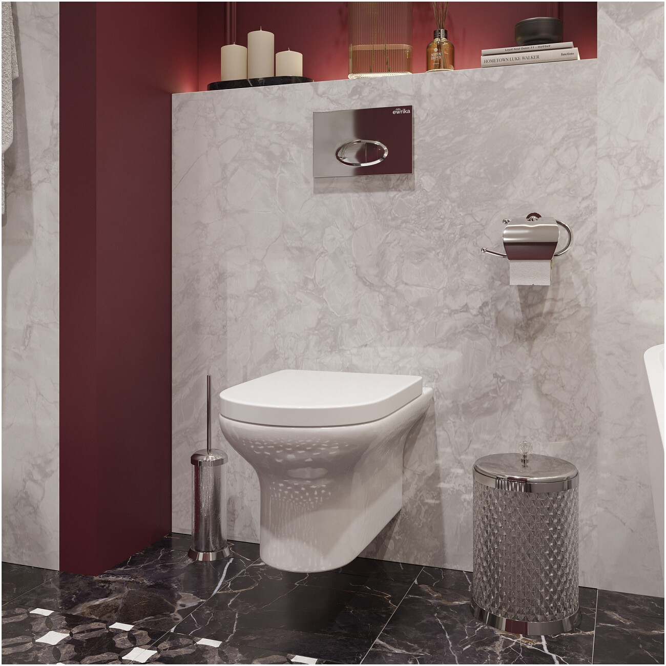 Кнопка смыва хром глянцевый Ewrika 0051 - изображение 5