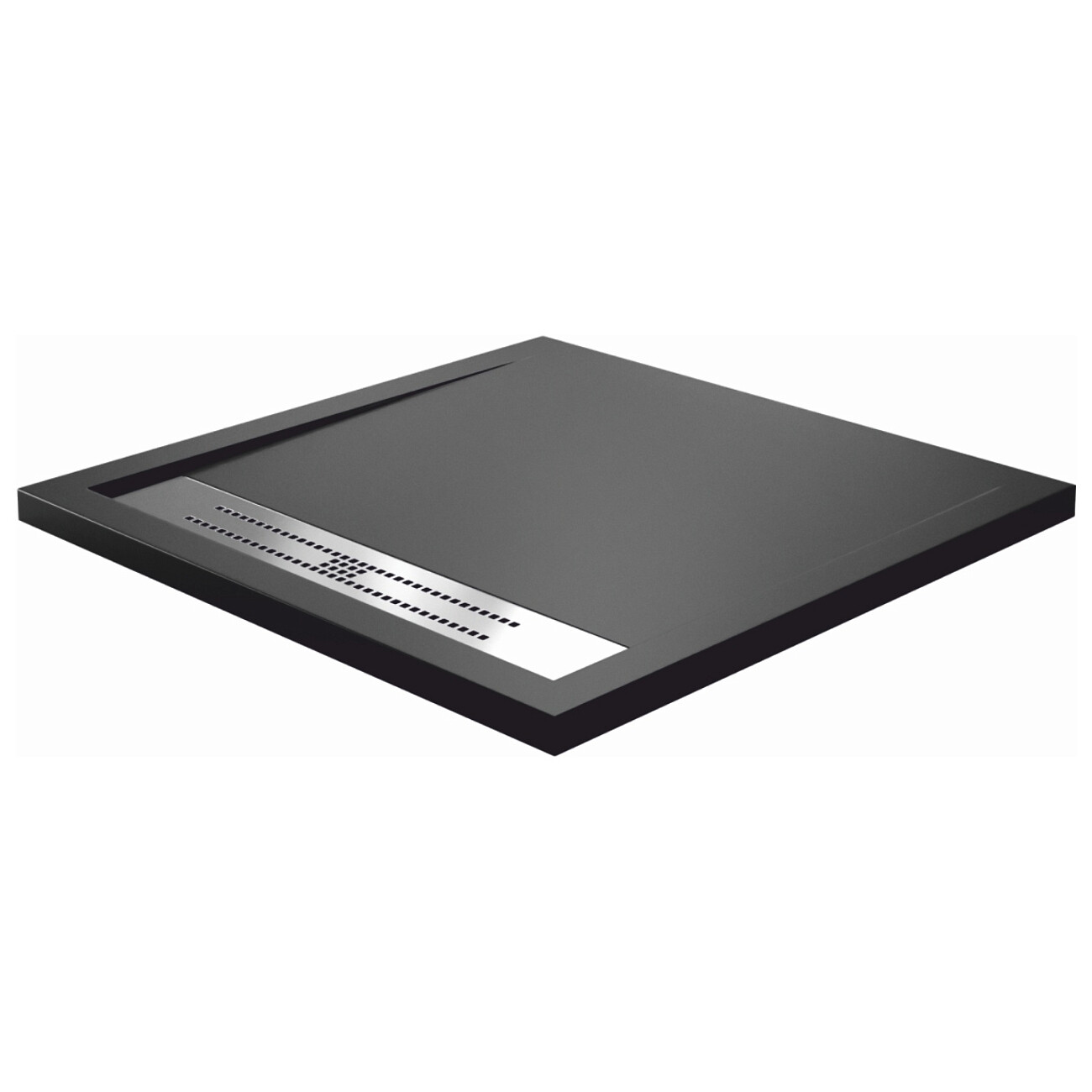 Душевой поддон из искусственного камня квадратный 90х90 см черный Wasserkraft Abens 20T03 - изображение 2