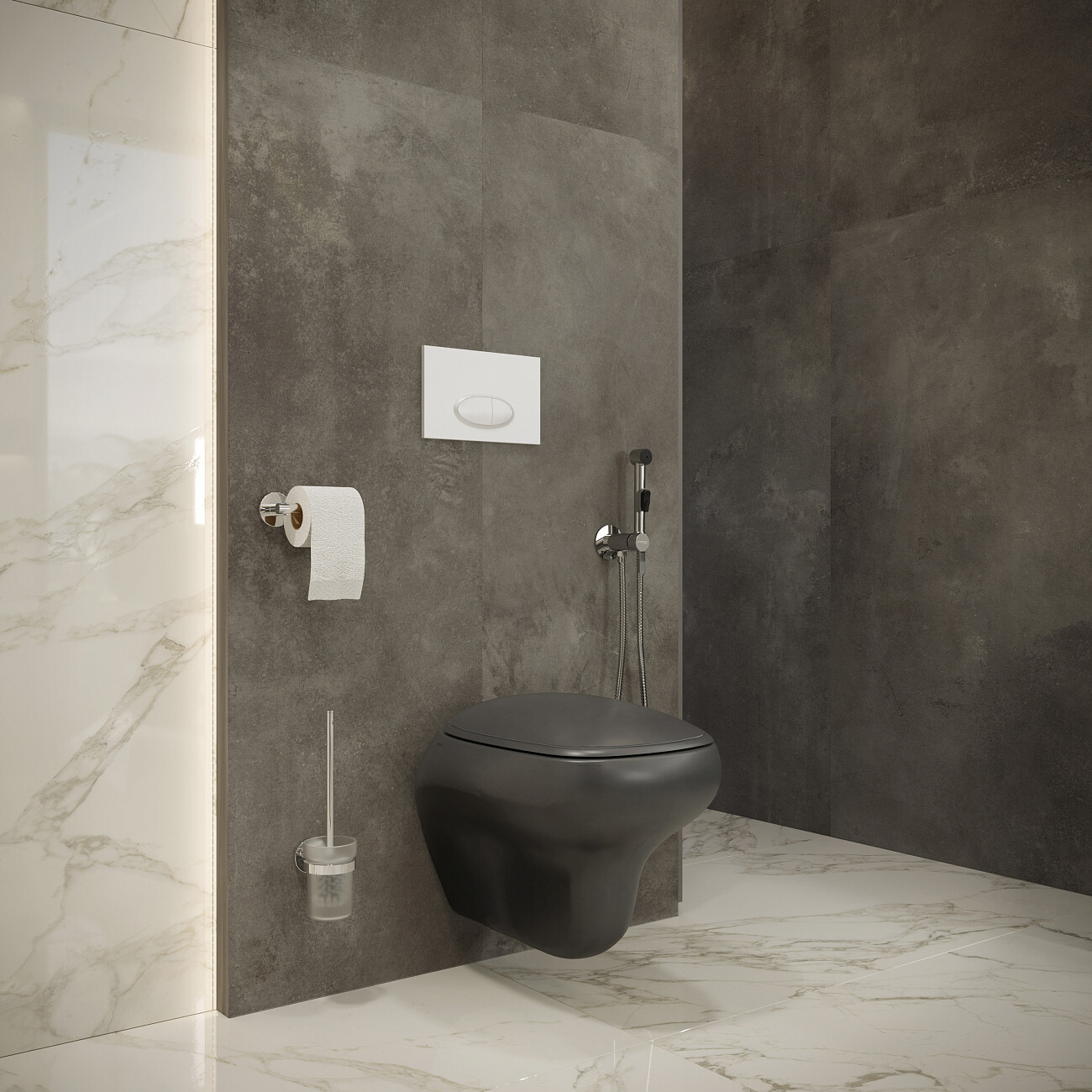 Унитаз подвесной с микролифтом матовый черный Bocchi Fenice A0327-004, 1166-004-0129 - изображение 3