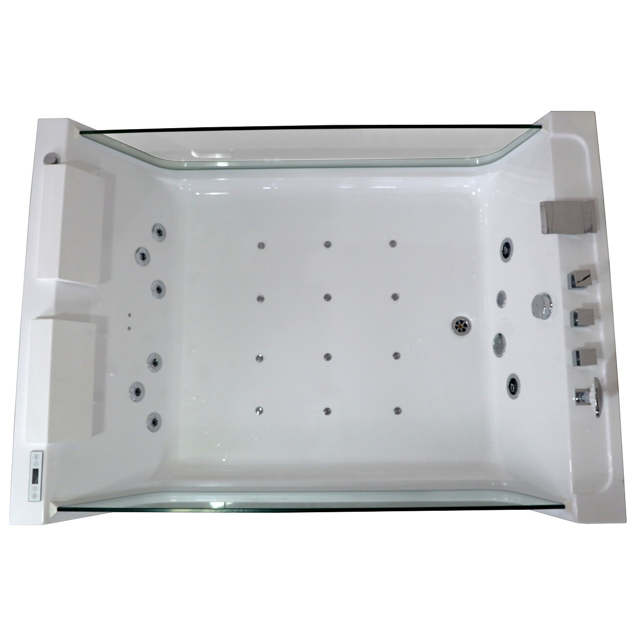 Ванна акриловая гидромассажная со смесителем и пультом прямоугольная белая Cerutti SPA C-454 - изображение 11