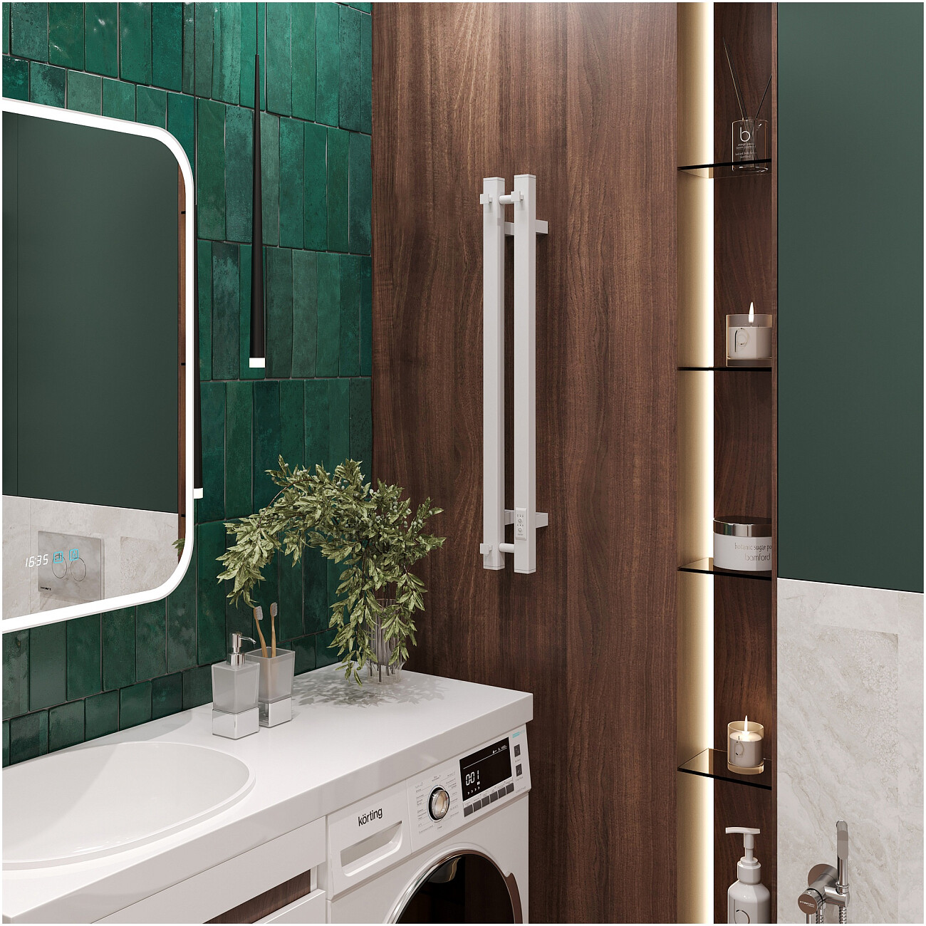 Полотенцесушитель электрический белый Ewrika "Пенелопа P2 80" - изображение 6