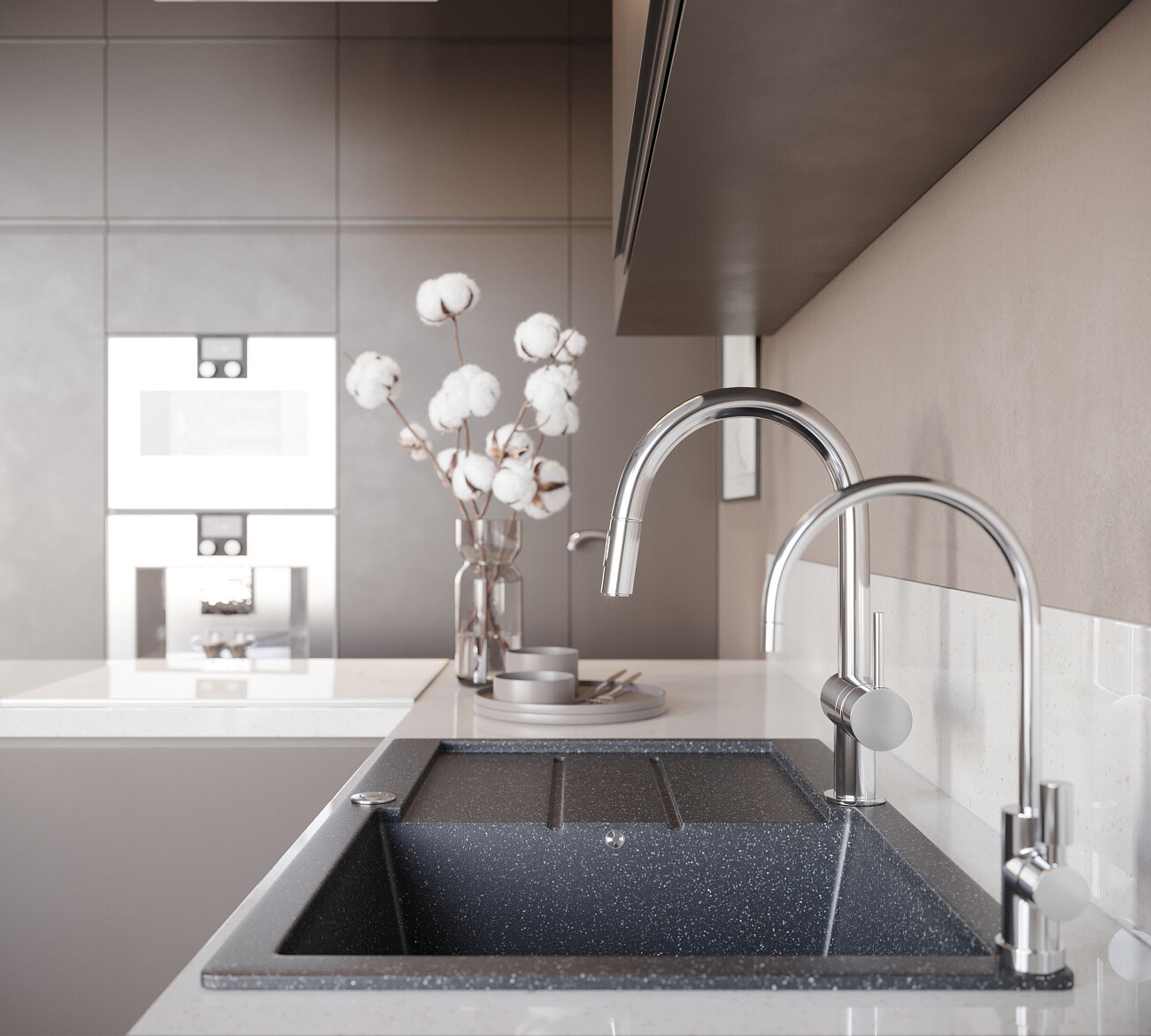 Мойка кухонная черная Domaci "Бьелла" DMC-25-308 - изображение 8