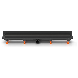 Душевой лоток с решеткой 75 см черный Creto Uni CRE-750 UB-P