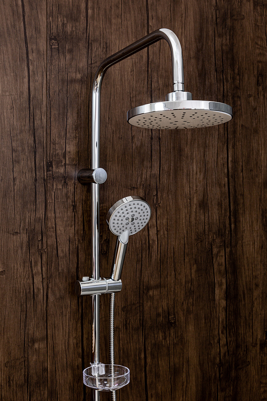 Душевая стойка с верхним душем и и держателем хром Stworki "Ставангер" SV-03cr - изображение 9