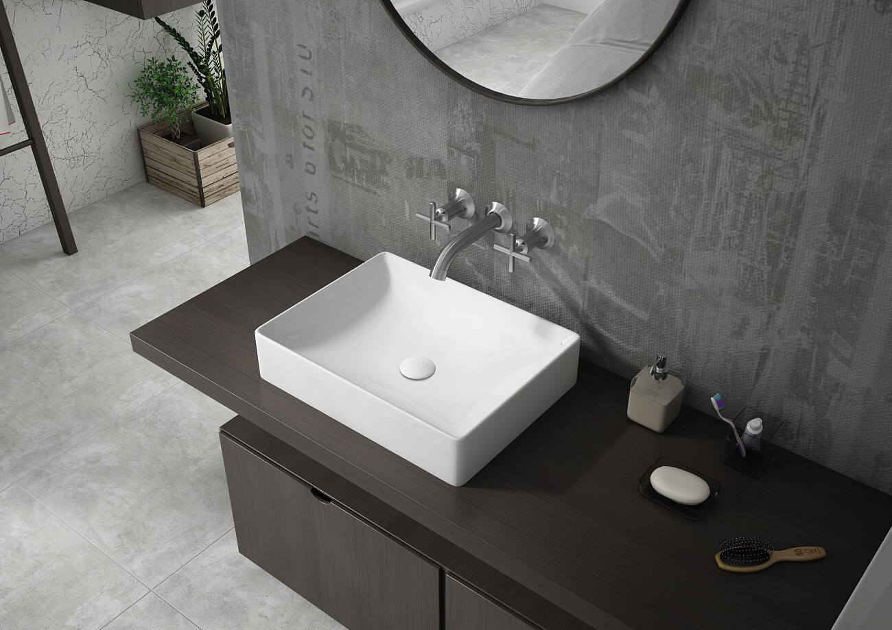 Раковина накладная керамическая прямоугольная 38х50 см белая Stworki 3050-KL - изображение 7