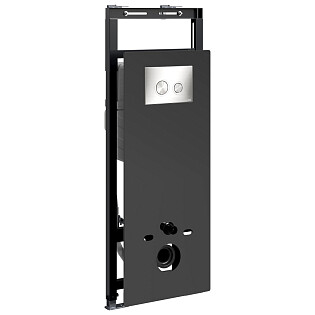 Инсталляция для подвесного унитаза с кнопкой никель Wasserkraft Salm 27TLT.010.ME.BL.BN01