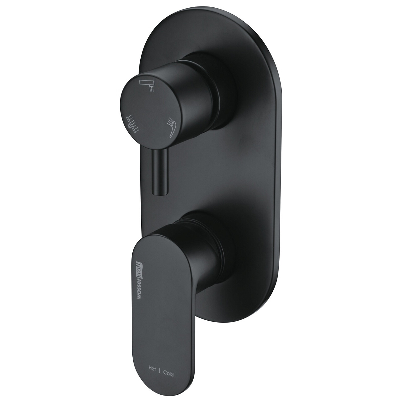 Смеситель для душа встраиваемый однорычажный черный Wasserkraft Elbe 7471 - изображение 2