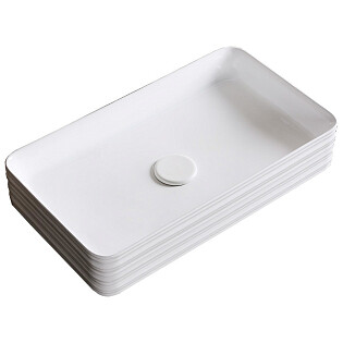 Раковина накладная керамическая прямоугольная белая Cerutti SPA CR0053