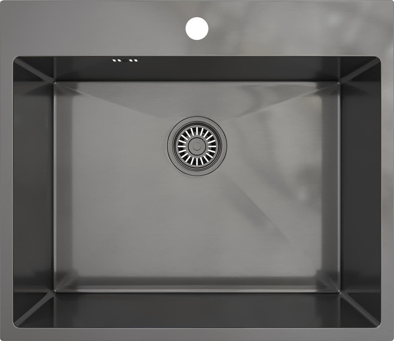 Мойка кухонная прямоугольная металлическая вороненая сталь Domaci "Равенна" DMG5951 - изображение 3