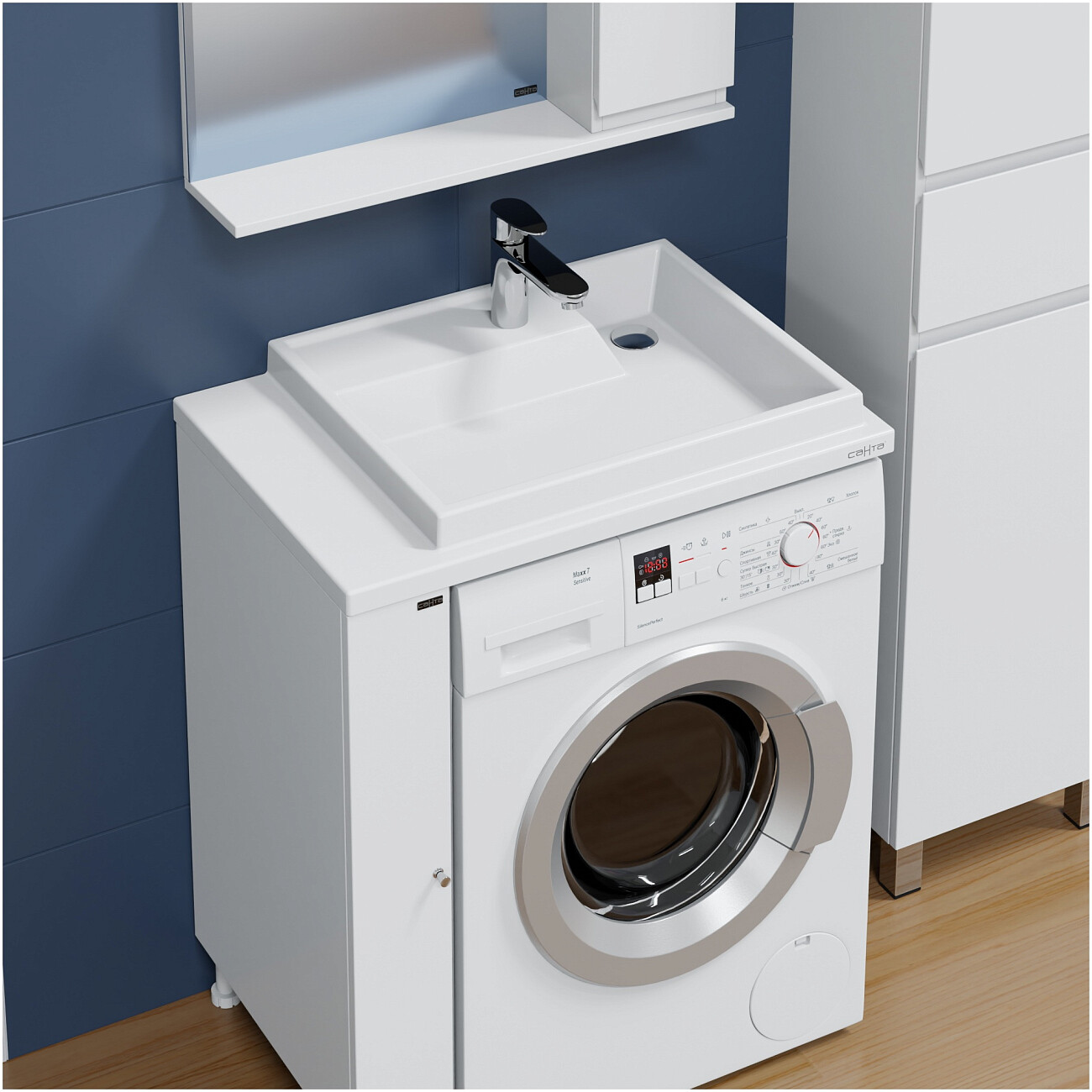 Раковина над стиральной машиной 50х75 см белая "Юпитер" 900137 - изображение 5