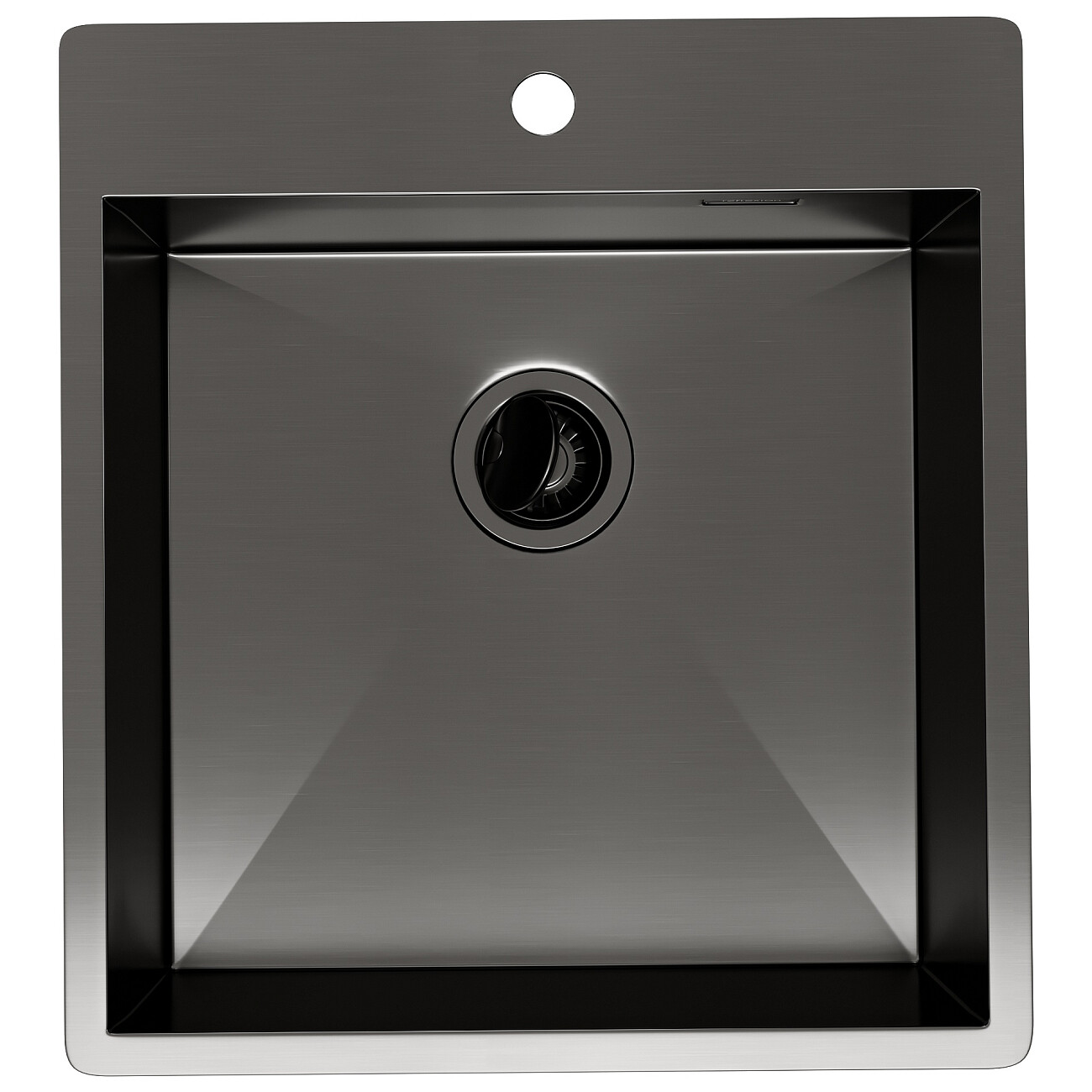 Кухонная мойка из нержавеющей стали 50х46 см оружейная сталь Reflexion Iseo RX2246BL - изображение 2