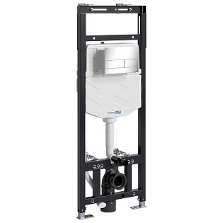 Инсталляция для унитаза с кнопкой смыва никель Wasserkraft Alme 15TLT.010.ME.BN04