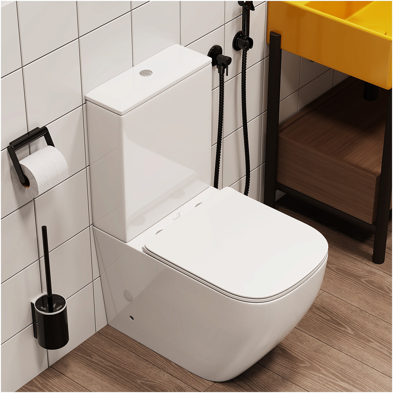 Унитаз напольный безободковый с сиденьем белый Cerutti SPA Mimi CT8707 - изображение 12