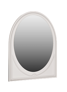Зеркало настенное овальное Рамух белый Melania 07