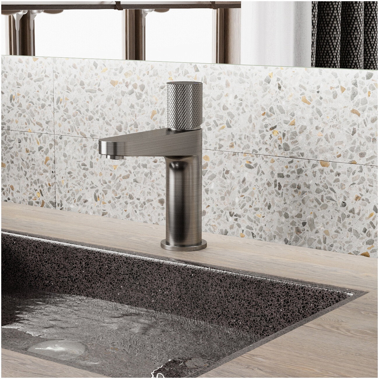 Смеситель для раковины из латуни никель Wasserkraft 6403 - изображение 3