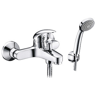 Душевой комплект с лейкой и коротким изливом хром Wasserkraft Isen 2601