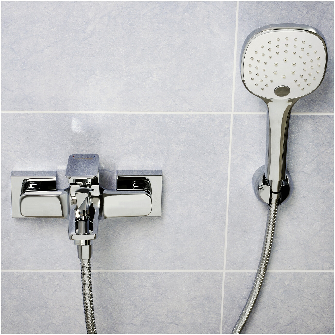 Душевой комплект с лейкой и коротким изливом хром Wasserkraft Salm 2701 - изображение 5