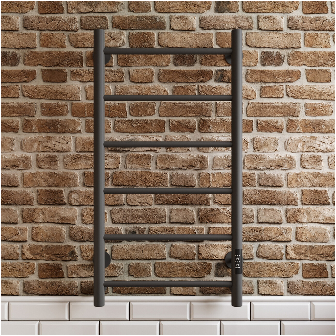 Полотенцесушитель электрический 80х40 см графит Ewrika "Сафо" PN - изображение 6