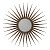 Зеркало-солнце металлическое состаренное Starburst Grande
