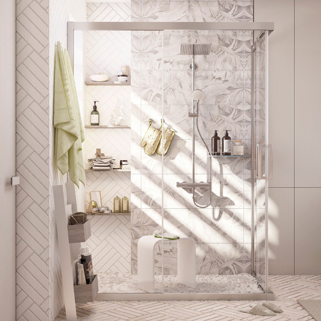 Душевой уголок прямоугольный 80х90 см хром Stworki "Карлстад" 3GW024TTKK000 - изображение 2