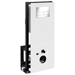 Инсталляция для подвесного унитаза с кнопкой смыва белая Glan 66TLT.010.ME.WH.CH04