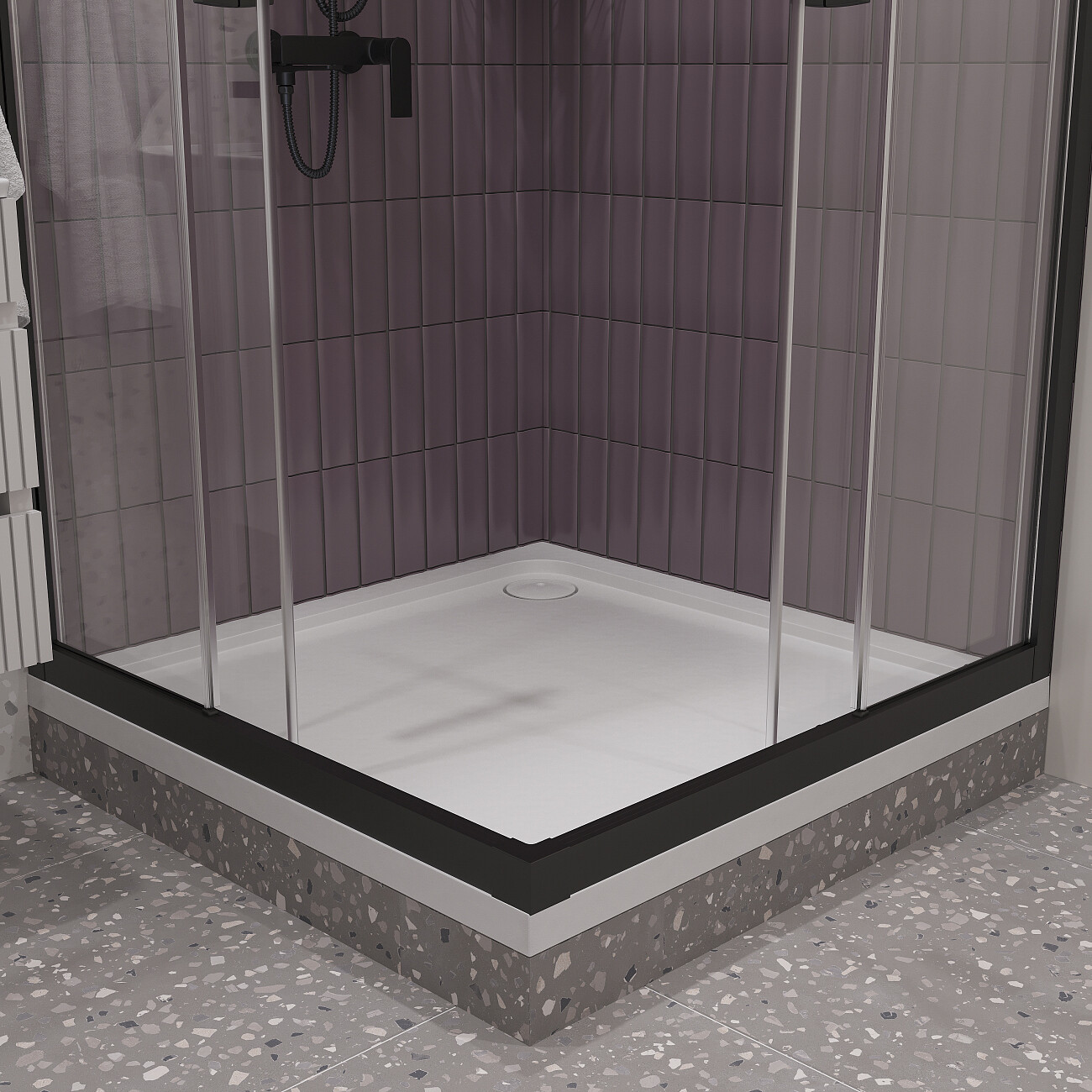 Душевой уголок с раздвижными дверьми 100х100 см черный матовый Stworki "Дублин" 3GW070TTKK000 - изображение 6