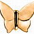 Декоративная бабочка Butterfly (золотая)   h14 (12*14*5)