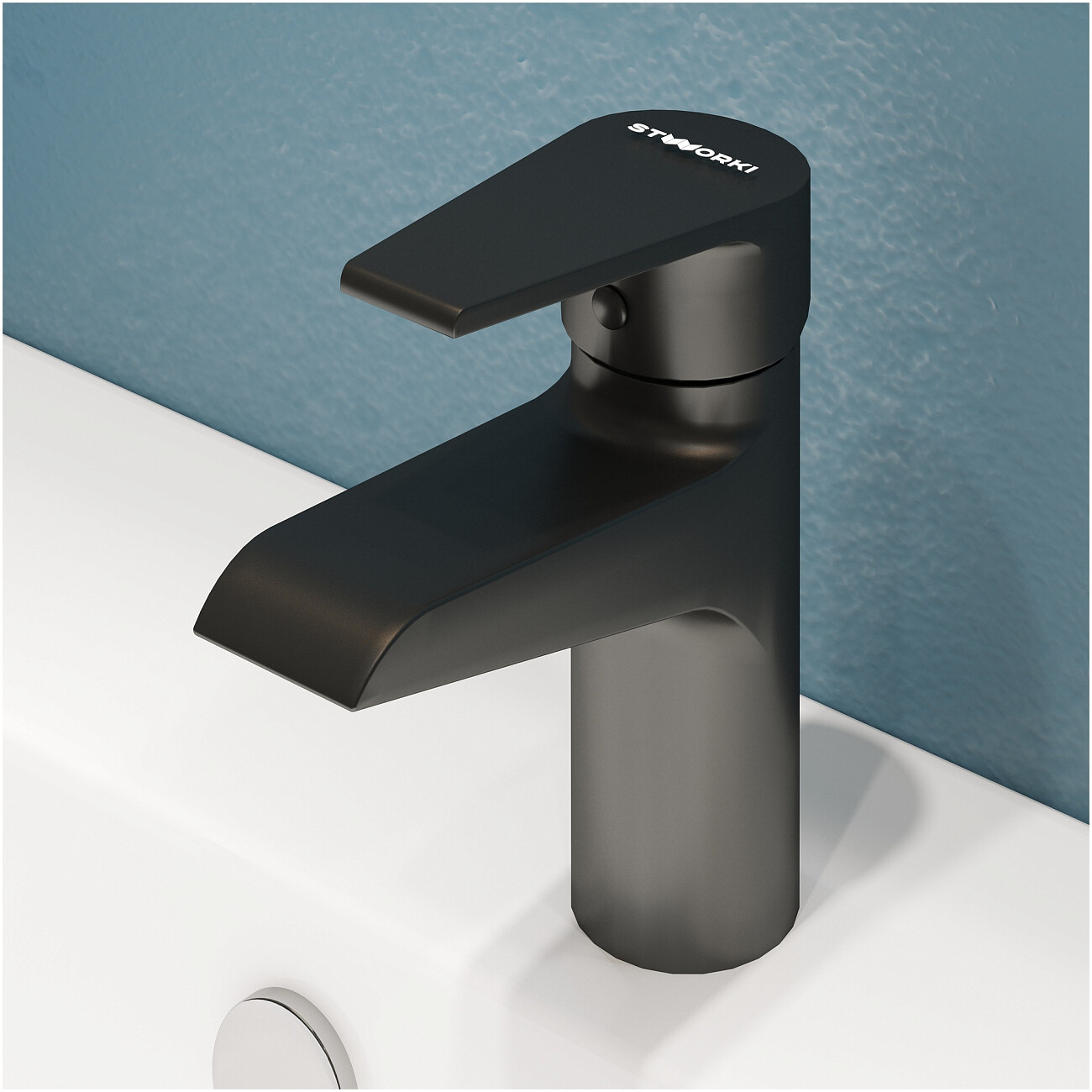 Смеситель для раковины однорычажный черный Stworki "Эстфолл" S44010BK - изображение 5