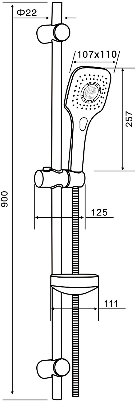 Душевая стойка с держателем и мыльницей хром Stworki "Ставангер" SV-04cr - изображение 7