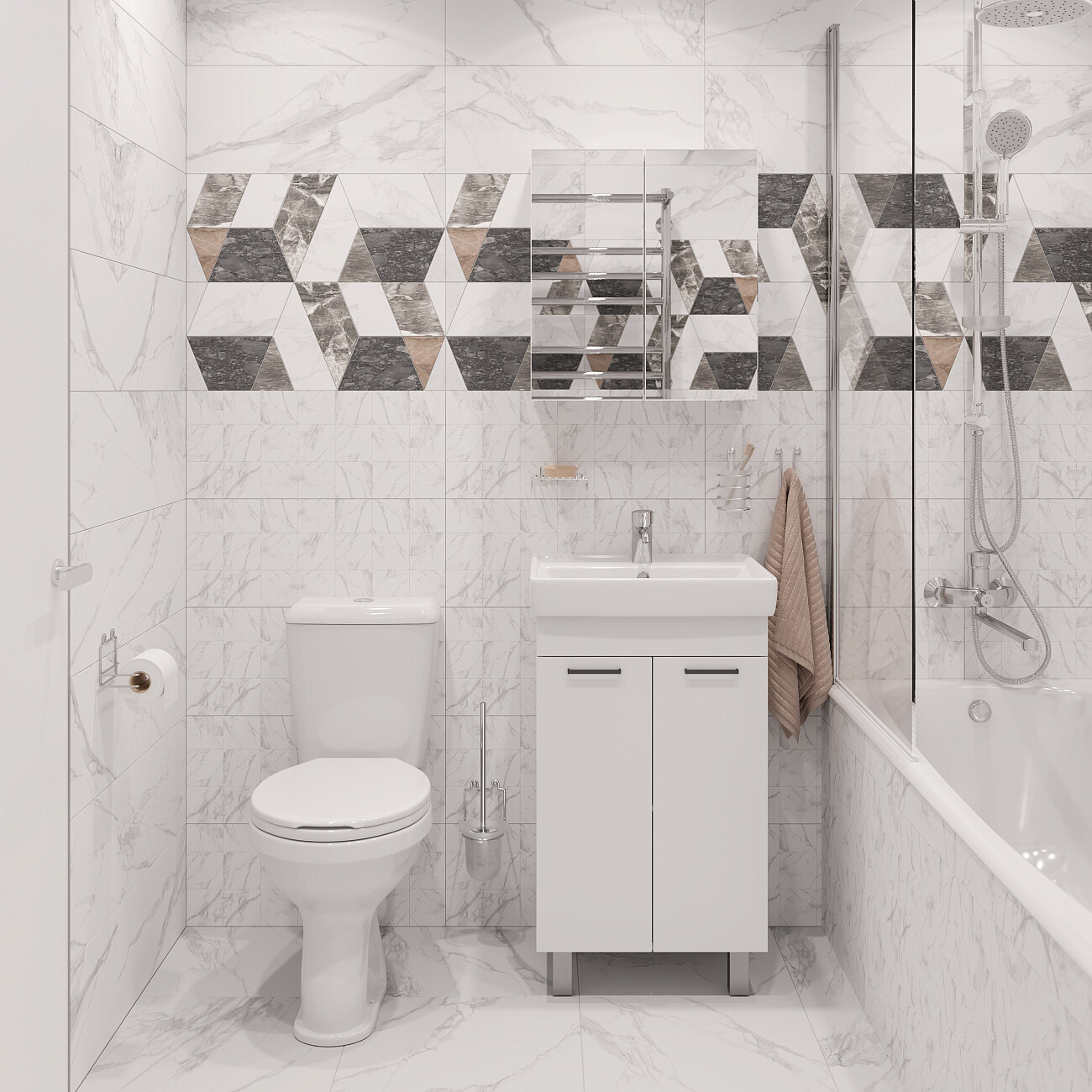 Душевая стойка с верхним душем с держателем и мыльницей хром Stworki "Скаген" SK-01cr - изображение 10