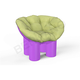 Кресло детское с подушкой фиолетовое, зеленое Slon Kids