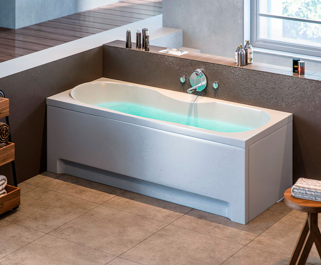 Акриловая ванна с ножками 160x70 см белая Diwo "Ярославль" 333192, 333194 - изображение 8