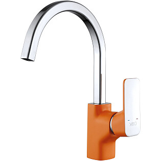 Смеситель для кухни однорычажный оранжевый D&K Berlin Kunste DA1432413