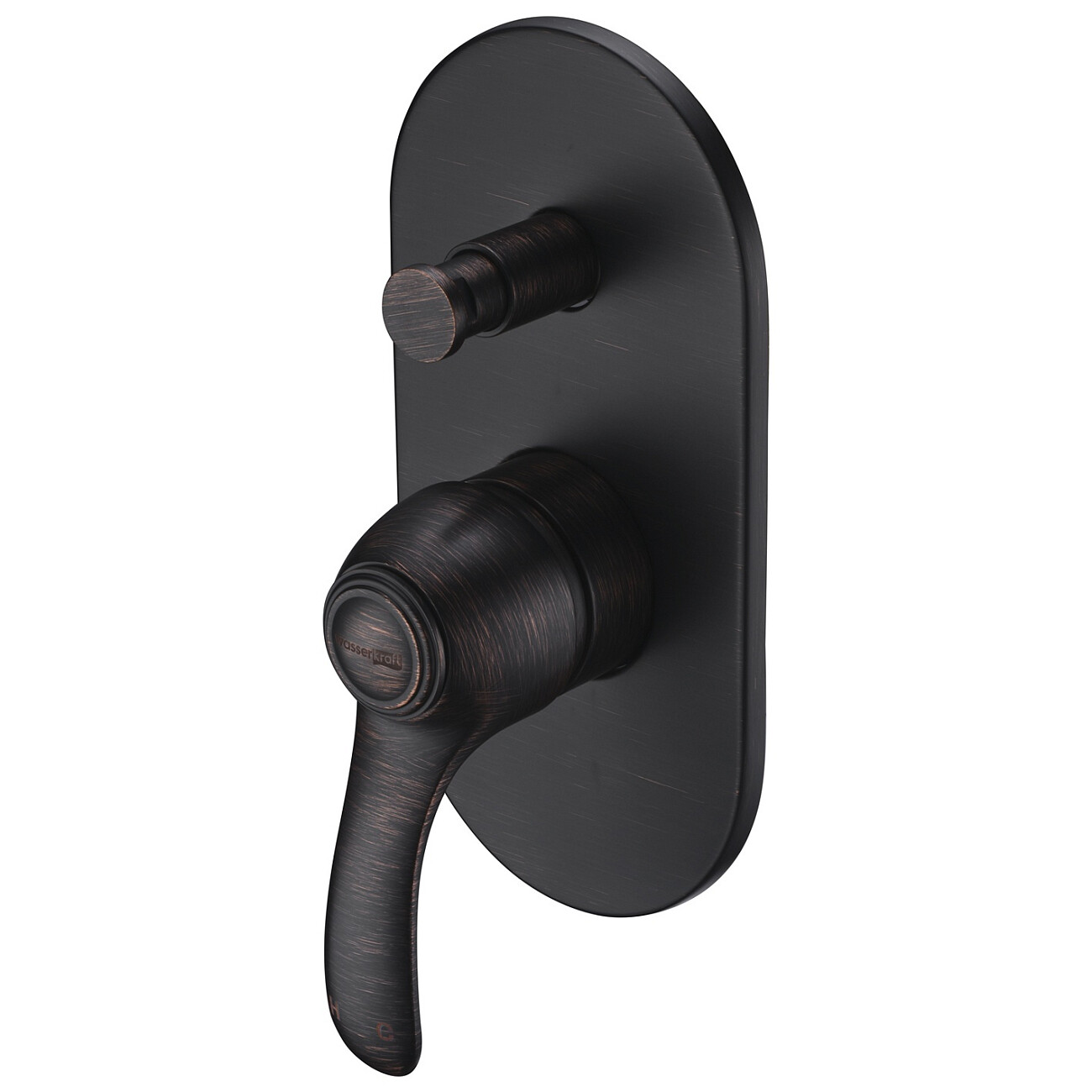 Смеситель для ванны и душа встраиваемый из латуни темная бронза Wasserkraft 1361 - изображение 5